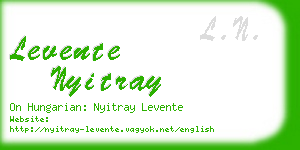 levente nyitray business card